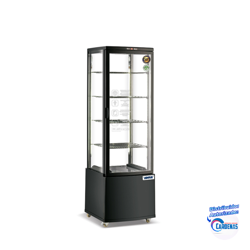 VITRINA REFRIGERADA VERTICAL SOBRE MESA VENTUS DE 98 LTS MOD VERT-98R