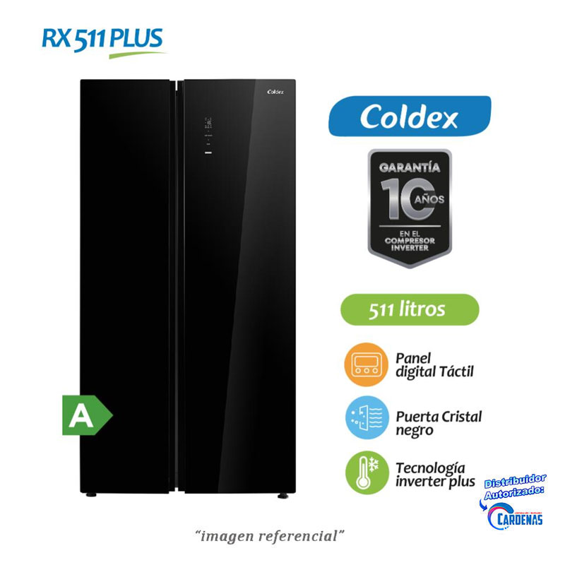 REFRIGERADORA SIDE BY SIDE NO FROST 587 LTS COLDEX MOD: RX511PLUS