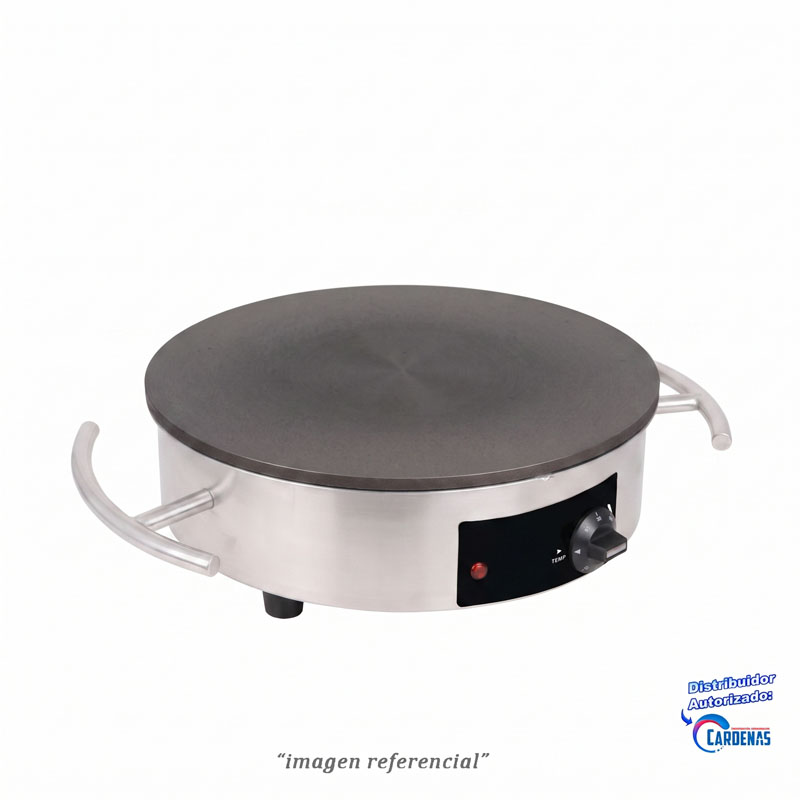 MAQUINA CREPERA ELECTRICA CON BASE REDONDA Y PROTECTOR GASTRO MOD GFY-LB400