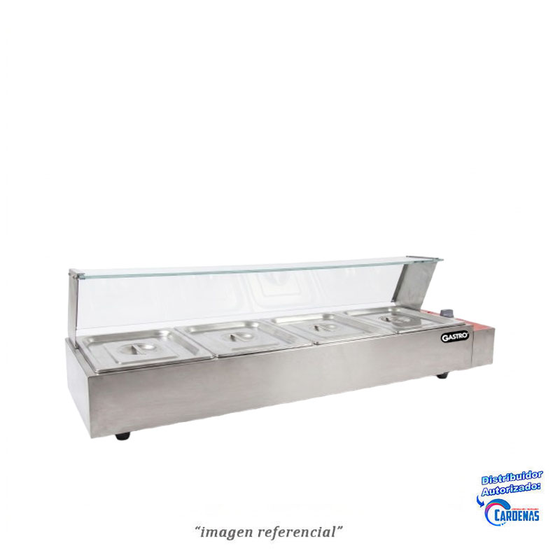 TAVOLA DE BAÑO MARIA ELECTRICA DE 4 BANDEJAS GASTRO MOD GFY-4A