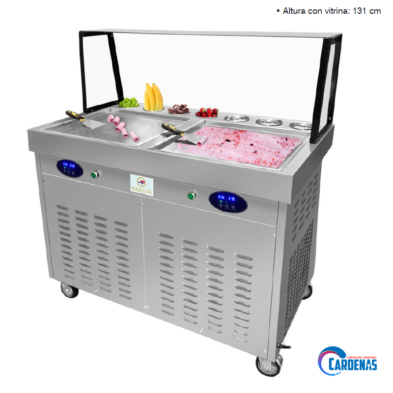 MAQUINA PARA HELADO FRITO 2 PLANCHA 50X50CM DAKOTA MOD: DKF-2G