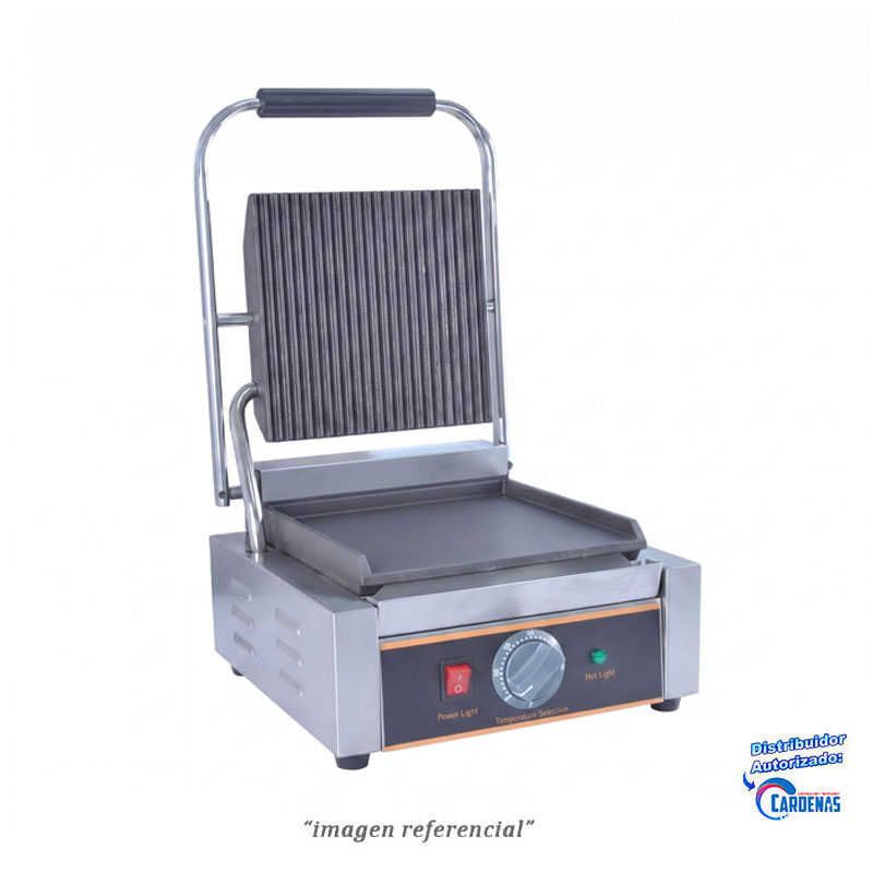 MAQUINA DE PANINI GRILL ELECTRICA DE 1 PLANCHA GASTRO MOD GFY-812E