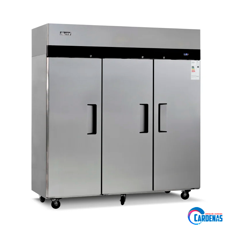 CONGELADOR INDUSTRIAL ILUMI DE 3 PUERTAS DE 1500 LTS MOD AF-16003FC