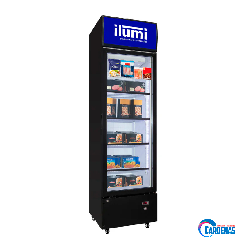 CONGELADOR VERTICAL ILUMI CON PUERTA DE VIDRIO 350 LITROS MOD TF-3500GD
