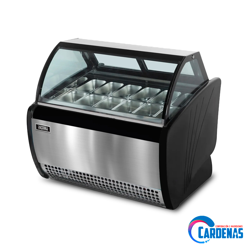 CONGELADORA DE HELADOS DE 12 POZAS PREMIUM  ILUMI MOD ICL-1200