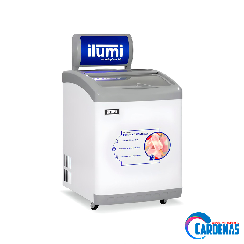 CONGELADORA ILUMI TAPA DE VIDRIO 160 LITROS MOD TF-1600