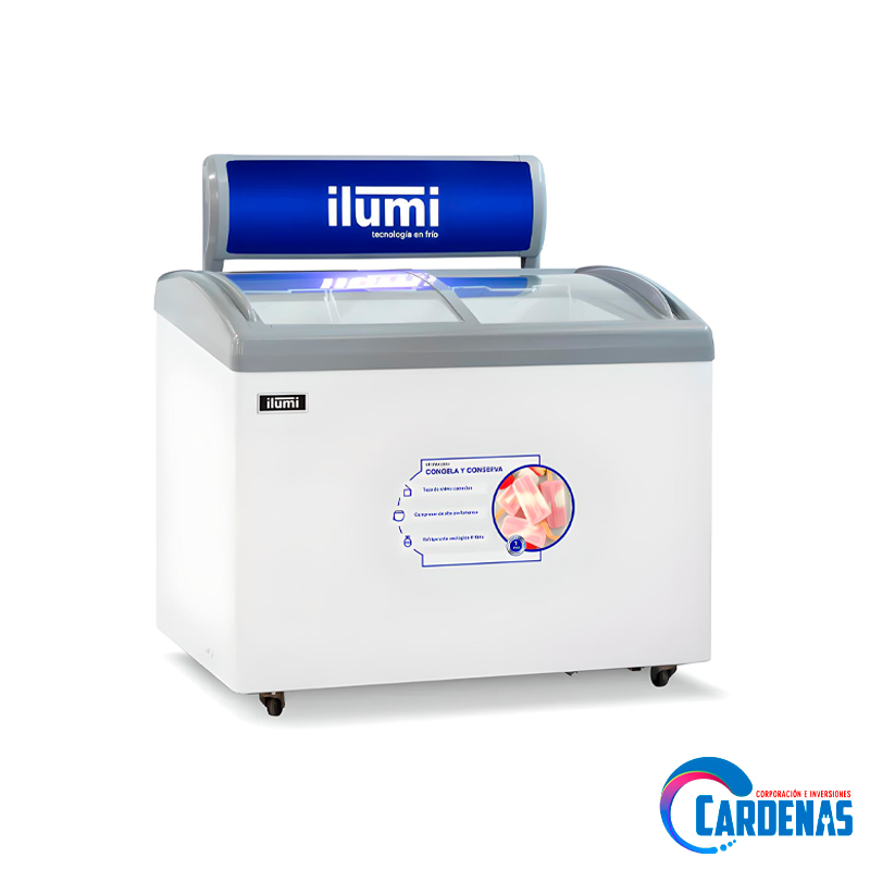 CONGELADORA ILUMI TAPA DE VIDRIO 360 LITROS MOD TF-3600