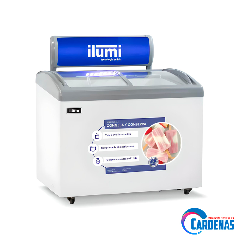 CONGELADORA ILUMI TAPA DE VIDRIO 460 LITROS MOD TF-4600