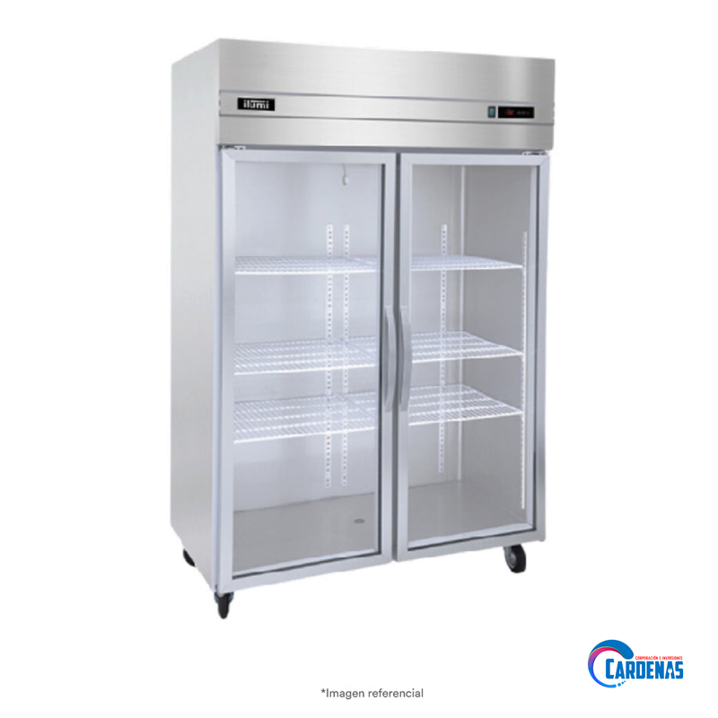 REFRIGERADOR INDUSTRIAL CON PUERTA DE VIDRIO DE 1000 LITROS ILUMI MOD GD-11002RE-S