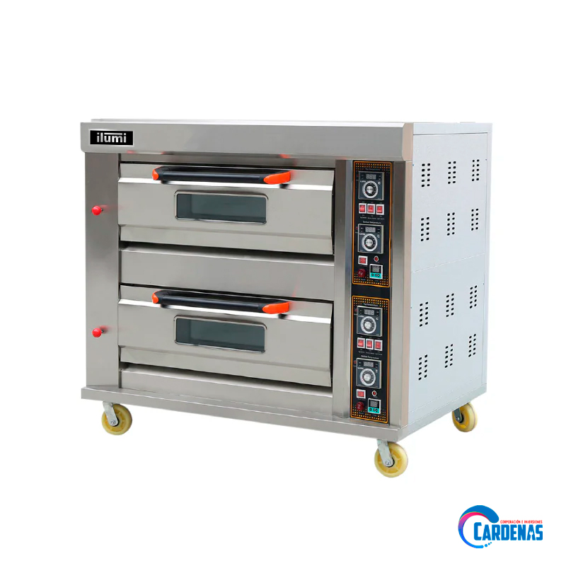 HORNO A GAS MULTIUSOS ILUMI DE 2 PISOS MOD HGM-602