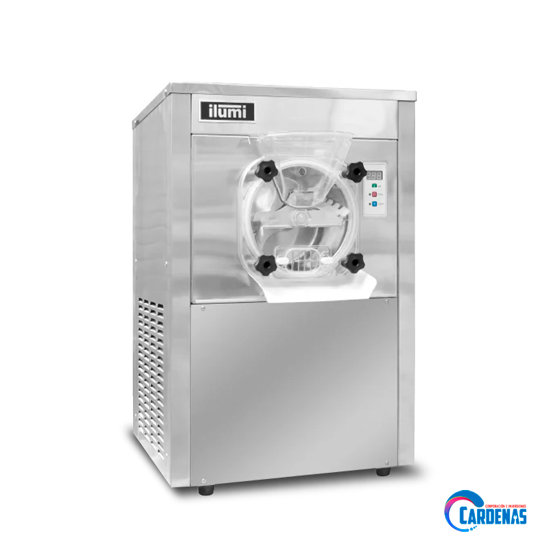 MAQUINA DE HELADOS ARTESANALES ILUMI SOBRE MESA DE 20 LTS MOD MHA-20S
