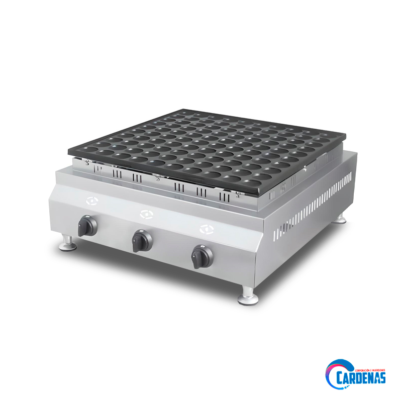MAQUINA DE MINI PANQUEQUES DE 100 HOYOS A GAS GASTRO MOD FY-2246.R
