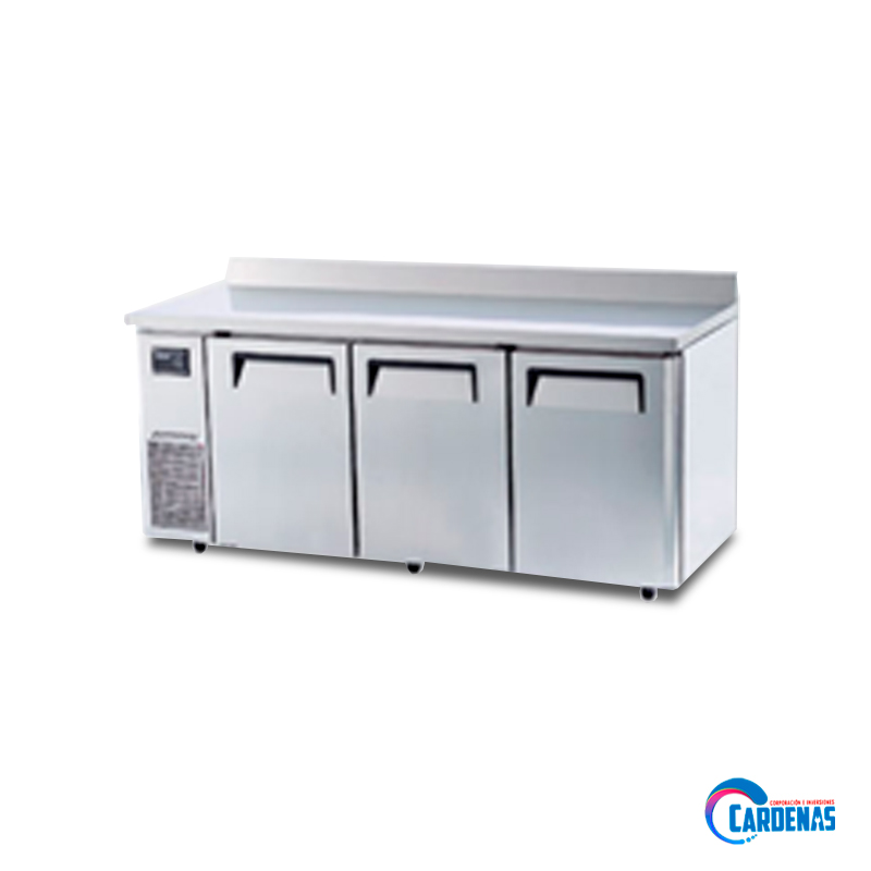 MESA REFRIGERADA DE CONSERVACIÓN DE 3 PUERTAS DE 530 LTS KING COMPANY MOD CUR18-3
