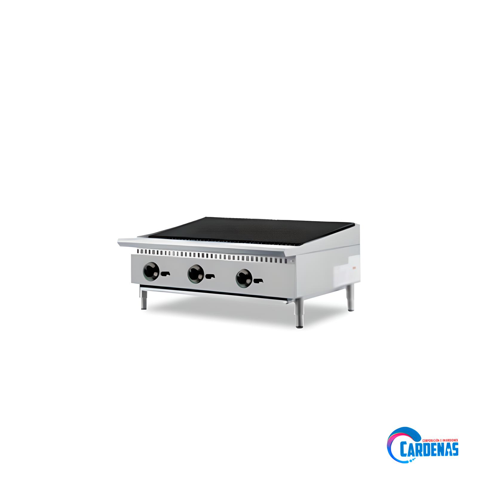 PARRILLA A GAS DE 3 QUEMADORES DE 24 PULGADAS KING COMPANY MOD E-RQH-36