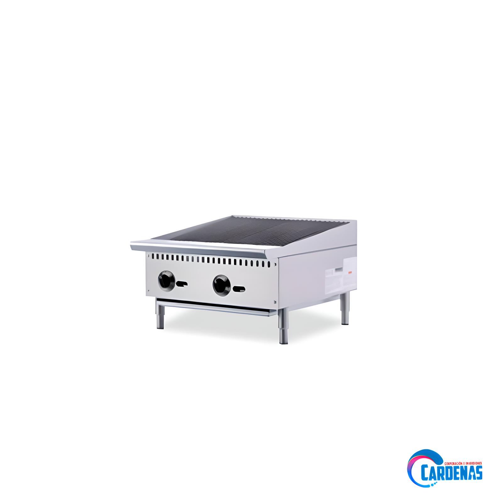 PARRILLERA GAS DE 2 QUEMADORES DE 24 PULGADAS KING COMPANY MOD E-RQH-24