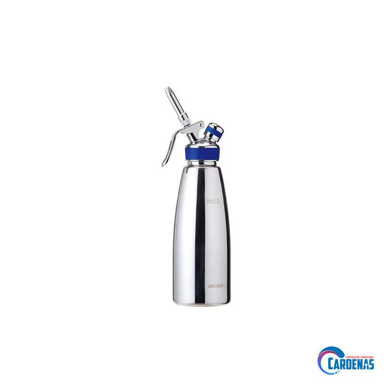 SIFON DISPENSADOR DE CHANTILLI MOSA 0.5 LITROS DE ACERO INOXIDABLE PARA CAPSULAS N2O MOD: CSS2-06