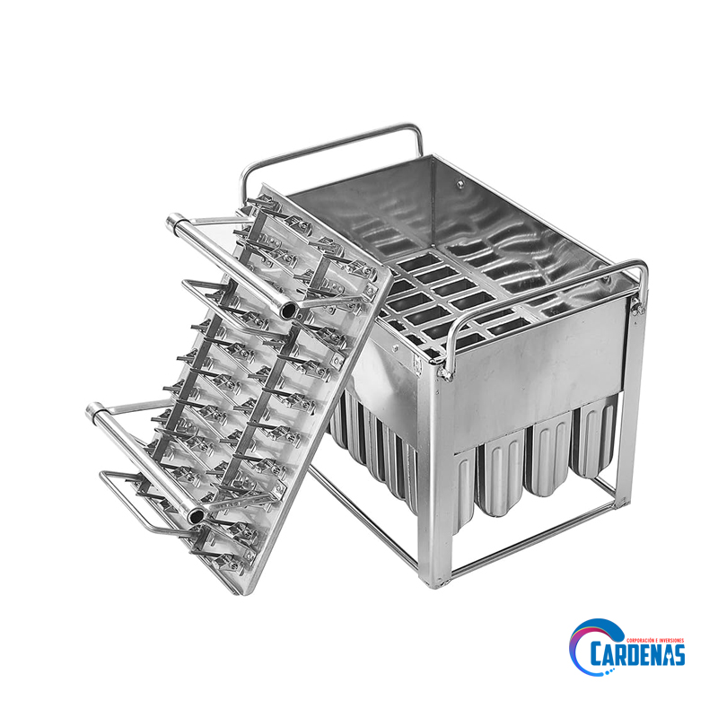 MOLDE DE PALETAS CURVO PARA 40 Pz EN ACERO DE 80ml