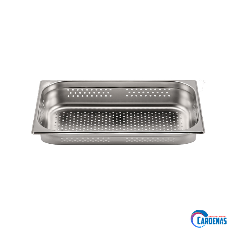BANDEJA GASTRONOMICA PERFORADA DE ACERO INOXIDABLE GN 1/2-65 (265 x 325 x 65 mm) COOKING