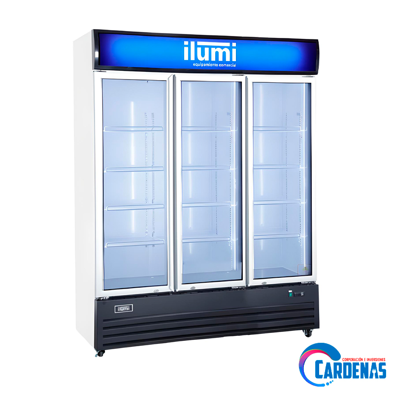 VISICOOLER ILUMI DE 3 PUERTAS 1500 LITROS MOD BC-15003FC