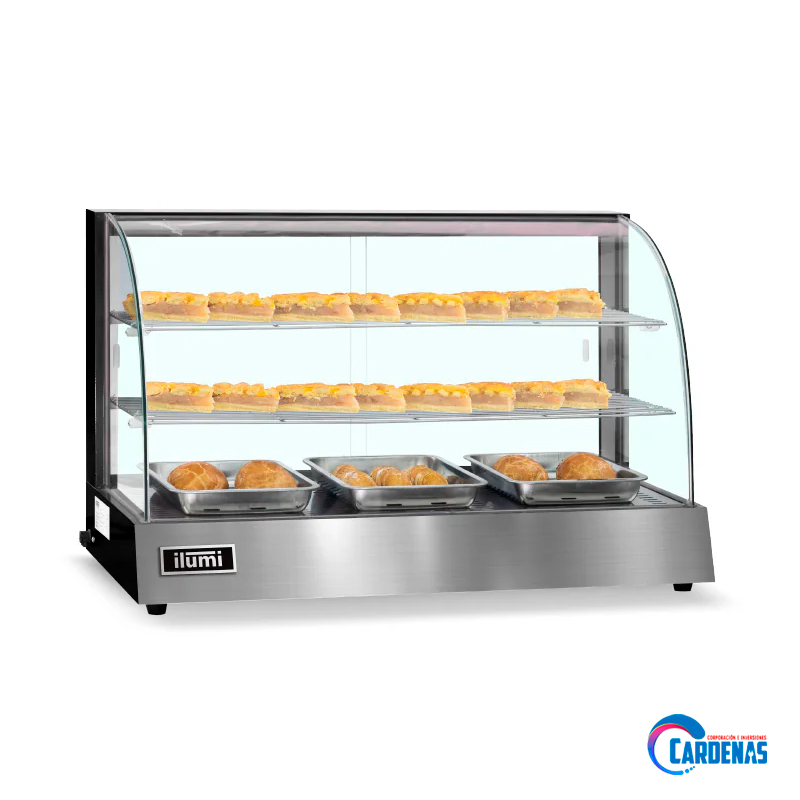 VITRINA CALIENTE ILUMI DE 3 BANDEJAS MOD VCM-96