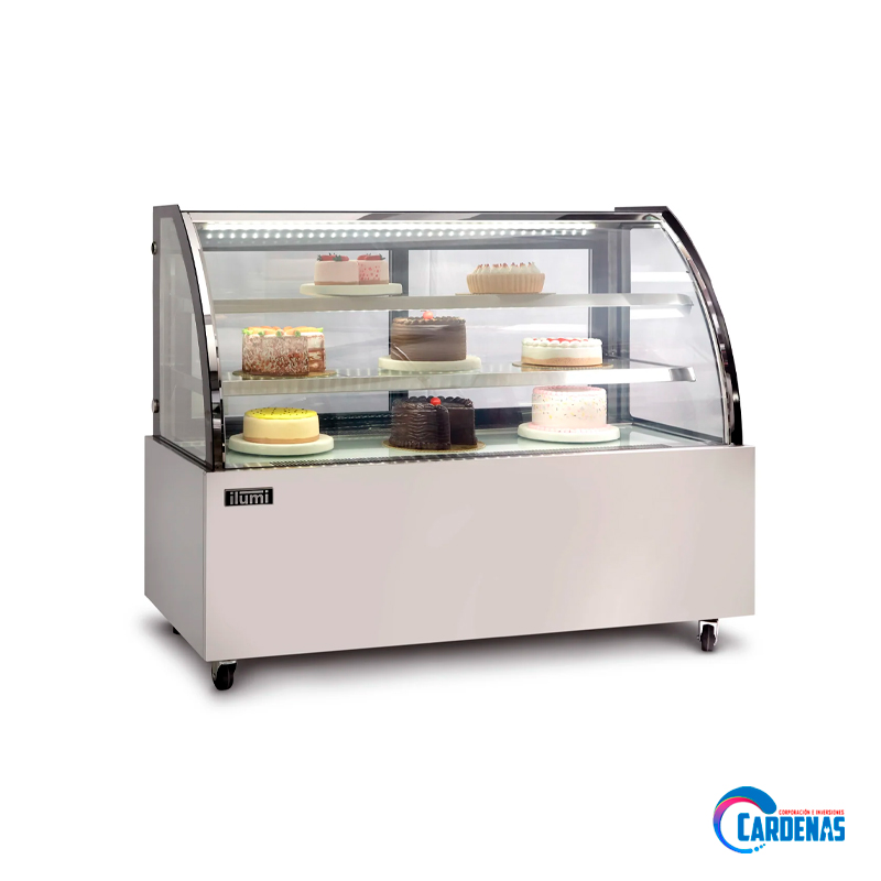 VITRINA REFRIGERADA CURVA ILUMI 2 NIVELES MOD VRD-1250AI