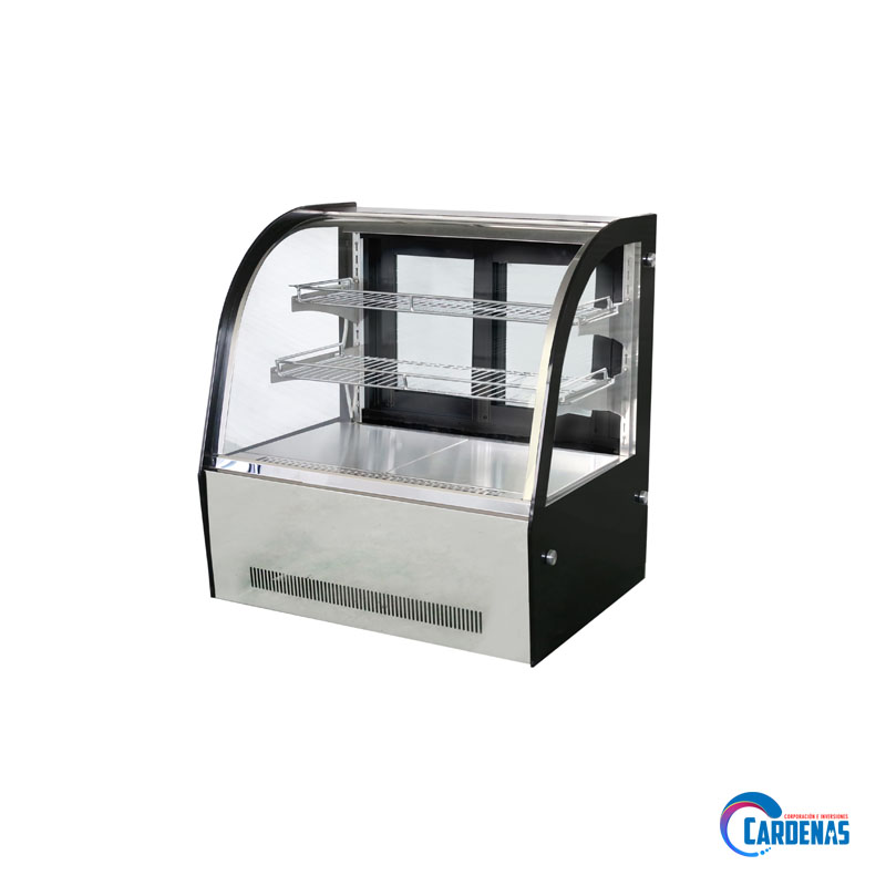 VITRINA REFRIGERADA SOBRE MESA CURVA 70 LTS VENTUS MOD: VP-70
