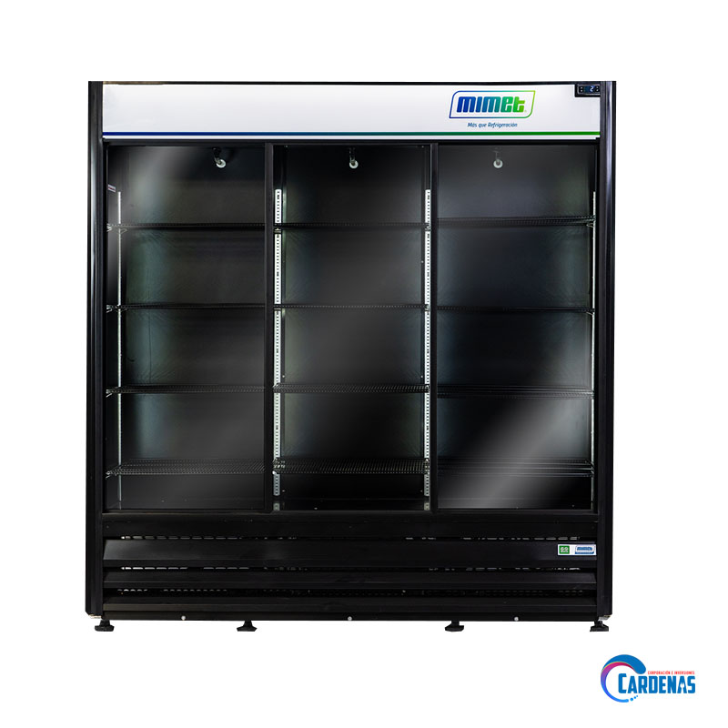 VISICOOLER VITRINA VERTICAL MIMET  DE 3 PUERTAS CORREDIZAS DE 1869 LTS MOD VV-66D
