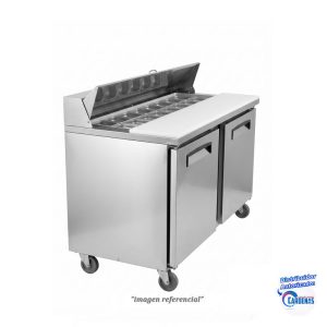 MESA REFRIGERADORA DE ACERO INOX DE 454 LTS 2 PUERTAS FOGEL MOD FLP-59-16-V1