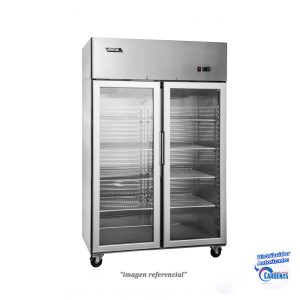 FREEZER ACERADO INOX 2P VIDRIO 900 LTS VENTUS MOD VF2PS-1000V