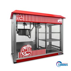 MÁQUINA DE POP CORN CON EXHIBIDOR VENTUS MOD VMPC-8