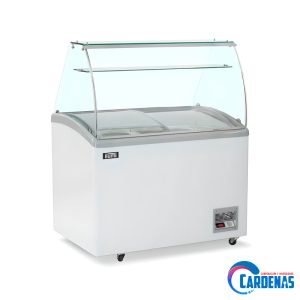 EXHIBIDORA DE CREMOLADAS ILUMI DE 6 POZAS 320 LITROS MOD TF-3200FR
