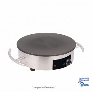 MAQUINA CREPERA ELECTRICA CON BASE REDONDA Y PROTECTOR GASTRO MOD GFY-LB400