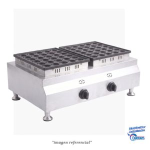 MAQUINA DE MINI PANQUEQUES DE 50 HOYOS A GAS GASTRO MOD GFY-2241.R