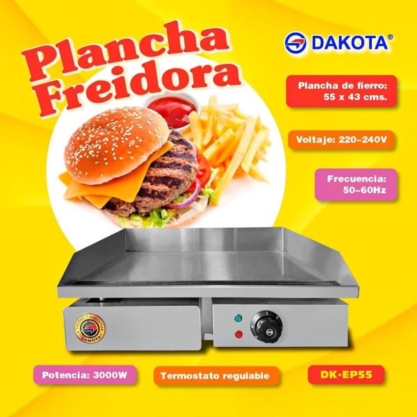PLANCHA FREIDORA ELECTRICA 55CM DAKOTA MOD: DK-EP55 - Imagen 2