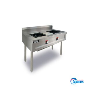 COCINA INDUSTRIAL ILUMI DE 2 HORNILLAS 30X30 MOD IND-200