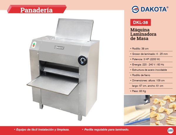 LAMINADORA DE MASA RODILLO DE FIERRO 38CM DAKOTA MOD:DKL-38 - Imagen 2