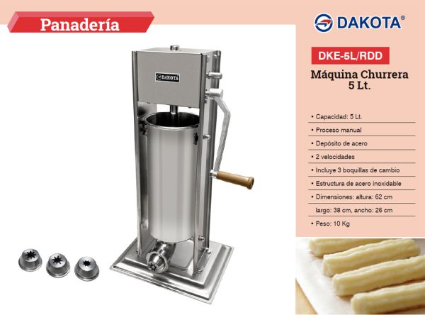 MAQUINA CHURRERA 5 LITROS DAKOTA MOD: DKE-5LT - Imagen 2