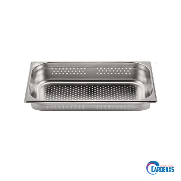 BANDEJA GASTRONOMICA PERFORADA DE ACERO INOXIDABLE GN 1/2-65 (265 x 325 x 65 mm) COOKING