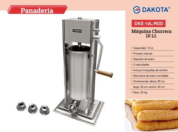 MAQUINA CHURRERA 10 LITROS DAKOTA MOD: DKE-10LT - Imagen 2