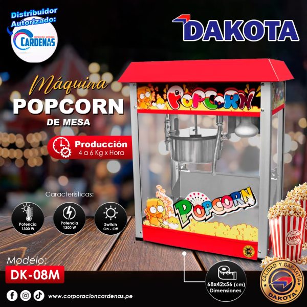 MÁQUINA DE POP CORN DAKOTA MOD DK-08M - Imagen 2