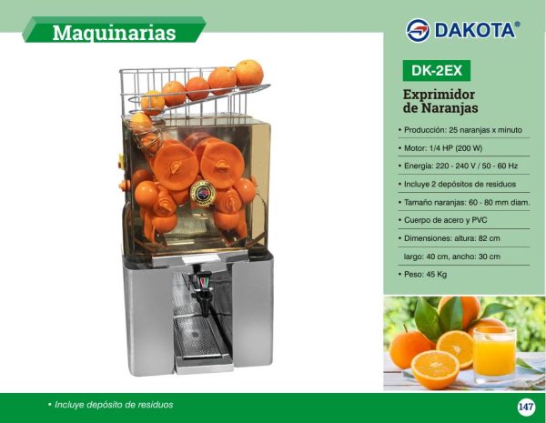 EXPRIMIDOR DE NARANJA DAKOTA MOD: DK-2EX - Imagen 2