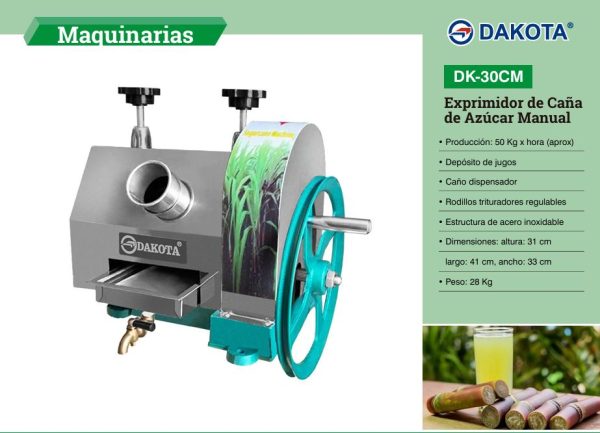 EXPRIMIDOR DE CAÑA DE AZUCAR MANUAL DAKOTA MOD: DK-30CM - Imagen 2