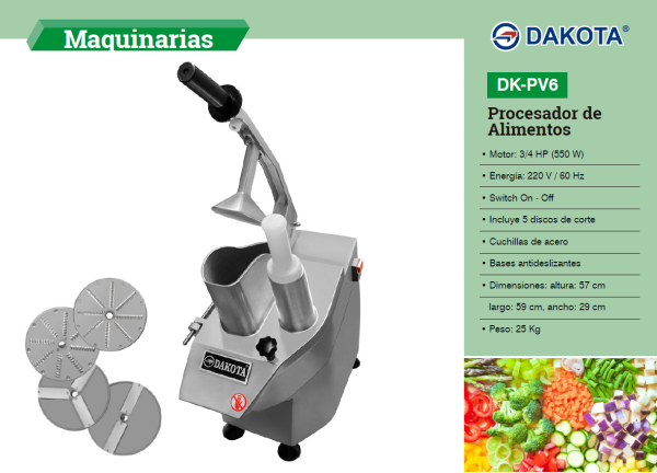 PROCESADOR DE ALIMENTOS DAKOTA MOD: DK-PV6 - Imagen 2