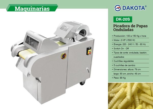 PICADORA DE PAPA ONDULADA DAKOTA MOD: DK-20S - Imagen 2