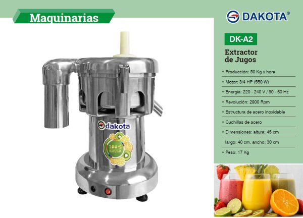 EXTRACTOR DE FRUTAS SIN DEPOSITO DAKOTA MOD: DK-A2 - Imagen 2