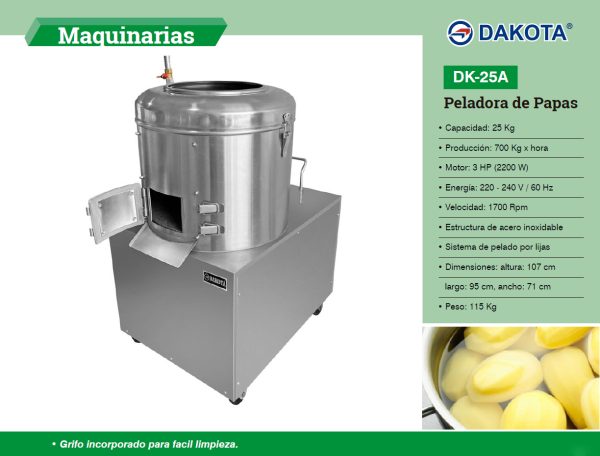 PELADORA DE PAPA 25KG DAKOTA MOD: DK-25A - Imagen 2