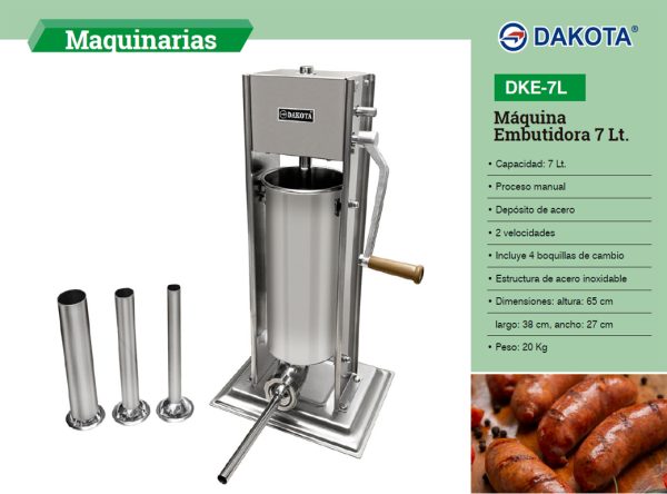 EMBUTIDORA MANUAL 7 LITROS DAKOTA MOD: DKE-7L - Imagen 2