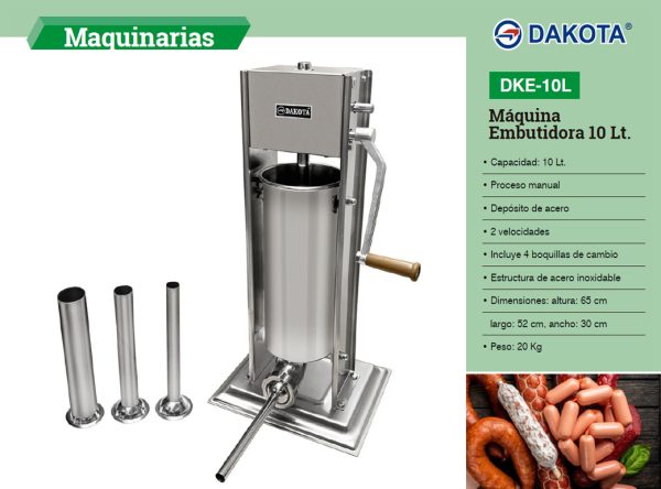 EMBUTIDORA MANUAL 10 LITROS DAKOTA MOD: DKE-10L - Imagen 2