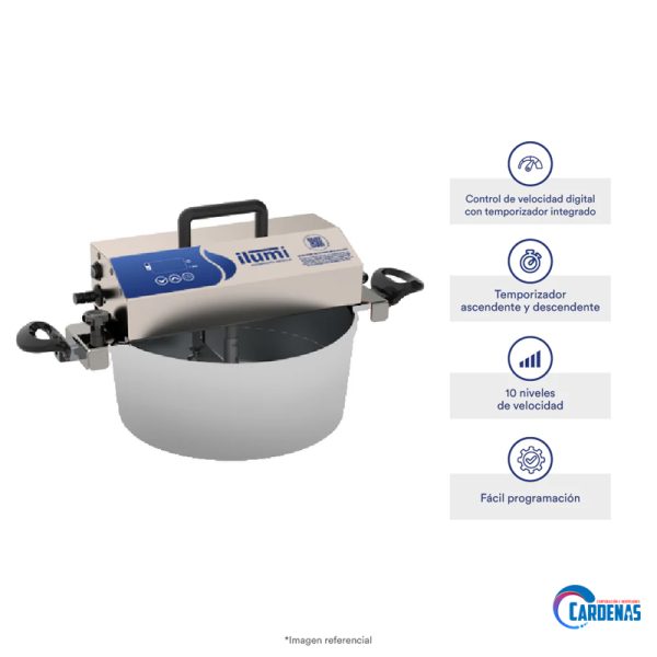OLLA MEZCLADORA GRIS DE 7 LITROS ILUMI MOD: OMG-7L - Imagen 2