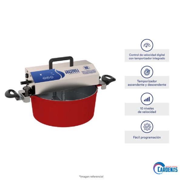 OLLA MEZCLADORA GRIS DE 7 LITROS ILUMI MOD: OMR-7L - Imagen 2